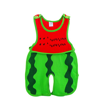 宝宝水果造型连体哈衣小孩短爬服夏季衣服连身衣 绿色 80