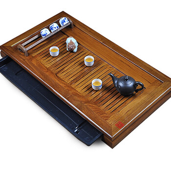 黄檀木茶盘加长板茶盘茶海茶台茶托茶盘功夫茶具大号实木茶盘 黄檀木