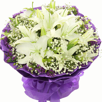 维纳斯教师节鲜花速递香水百合花束预定送妈妈女友北京上海成都深圳