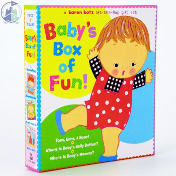 凯伦卡茨 Karen Katz 3本纸板翻翻书合装英文原版 Baby Box of Fun