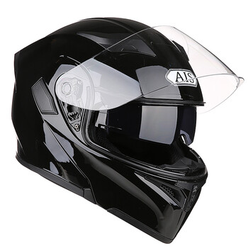 ais艾狮头盔男女电动摩托车犄角揭面盔半全覆式可配带蓝牙耳机个性酷