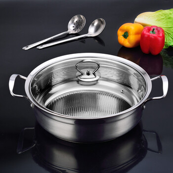 不锈钢锅电磁炉锅汤锅火锅锅加厚平底锅283032cm 加厚汤锅32cm5-6人