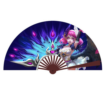 王者荣耀8寸折扇孙悟空李白诸葛亮扇子凉扇动漫木折扇 小乔天鹅之梦