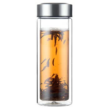 希乐玻璃杯300ml双层玻璃水杯耐热男女办公泡茶杯bl-1238