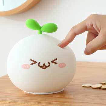 硅胶存钱罐零钱罐储蓄罐储钱罐硬币筒儿童创意卡通小摆件防摔 塑料乳