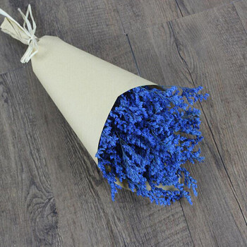 情人节云南干花礼盒满天星干花精田园风母节花束鲜花 情人草蓝色长筒