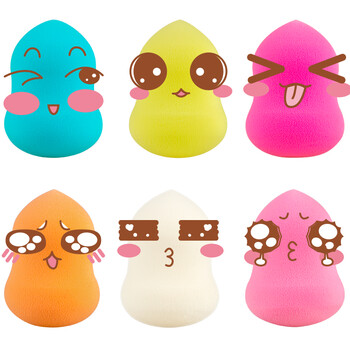 亲肤省水自然卸妆棉(卸妆卸甲拍水敷面膜) 6枚装bb美妆蛋粉扑 fp001