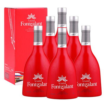 福阁(fontgalant)红钻vsop白兰地700ml*6 法国洋酒原装进口 红钻整箱