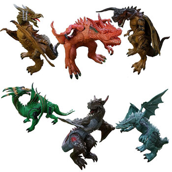 仿真恐龙模型玩具神龙系列西方龙动漫玩具猎龙 蛟龙海王龙家庭办公