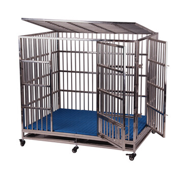 憨憨乐园 满焊不锈钢宠物笼方管笼 狗笼子 狗别墅 大型犬小型犬 加粗