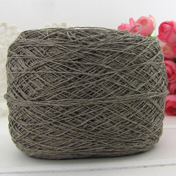 苎麻线纯麻线亚麻线钩针线编织细线季钩帽子线包包线 卡其布