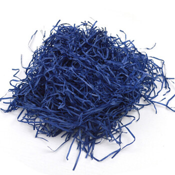 mr packing拉菲草填充物礼品盒装饰碎纸丝礼盒装饰配件 深蓝 一包