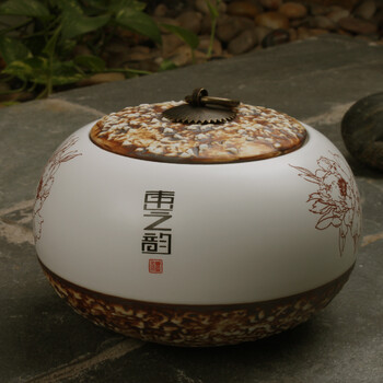 
                                        家茗茶具 精品礼盒手绘茶叶罐 储物罐 A-东之韵大号                