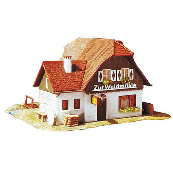 6-12岁儿童手工玩具黑森林磨坊送孩子生日礼物创意房子模型 橙色