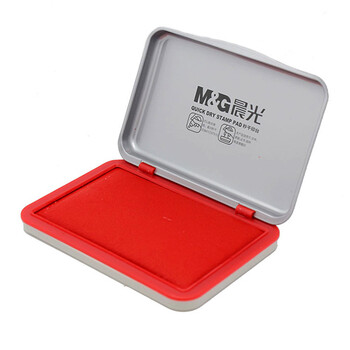 晨光(m&g) 财务速干印台大号红色印台红蓝双色印泥印台原子印油光敏