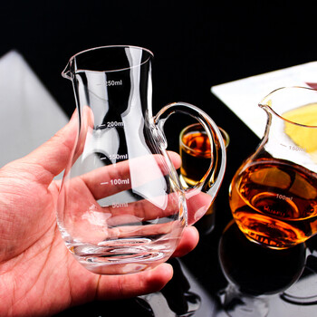 华富hf量杯醒酒杯醒酒器白酒分酒器公分杯酒壶 圆肚250ml分酒器_ 6折