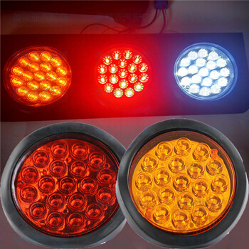 cklde24v汽车半挂车货车尾灯中集转向刹车倒车led后尾灯橡皮尾灯防水