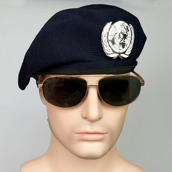 维和部队帽徽银(帽子颜色备注) l(58-60cm)_现价-1元