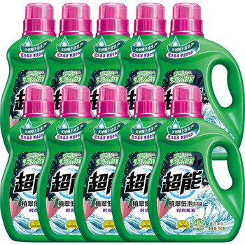 超能植翠低泡洗衣液(时尚炫彩)750g*10整箱装
