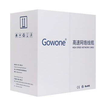 Gowone 购旺原装工程级超五类高速网线0.50mm无氧铜线芯CAT5e非屏蔽工程家装网络布线箱线 工程灰  支持POE供电 305M   灰色