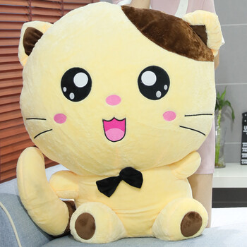 智客岛 大脸猫毛绒玩具可爱小猫咪公仔玩偶抱枕大尾巴猫1.