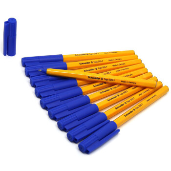 Schneider 施耐德 K15圆珠笔（原子笔） 彩色杆 办公写作业用 一次性圆珠笔 505F 蓝色 10支装