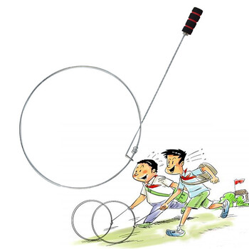 滚铁环滚铁圈怀旧玩具 巨无霸铁环 直径60cm 粗1cm