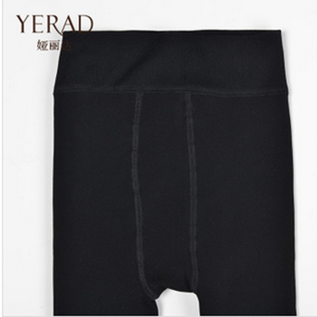 娅丽达（YERAD）2015加绒裤女弹力美腿裤 保暖显瘦外穿加绒防勾丝脚踩打底裤N3202 黑色(A0) 均码