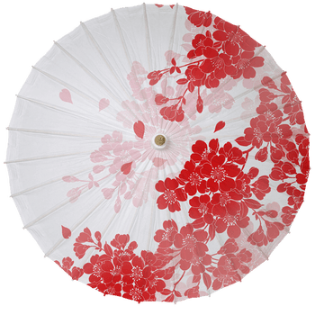 油纸伞防雨江南古典传统桐油纸伞装饰吊顶伞 复古舞蹈伞 樱花 50cm