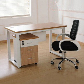 世纪柏源上海办公家具简约现代单人办公桌脑桌钢木结合职员工办工作桌