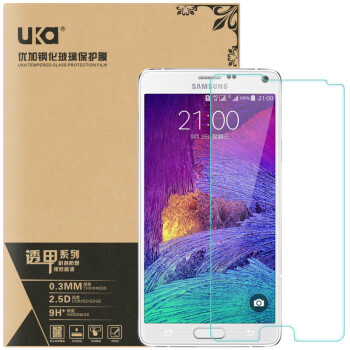 
                                        
                                        优加 透甲系列 0.3mm钢化玻璃膜 适用于三星note4/N9100                