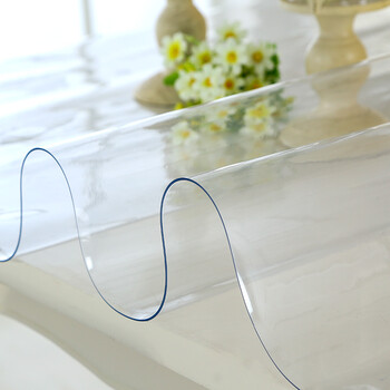 晓晴防水防油餐桌布桌垫圆软玻璃透明pvc台布茶几布透明款厚度约15mm