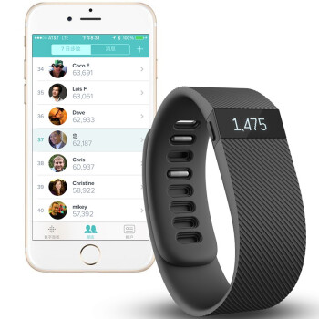 
                                        Fitbit Charge 智能手环  自动睡眠记录 来电显示 运动蓝牙手表计步器 典雅黑 S                