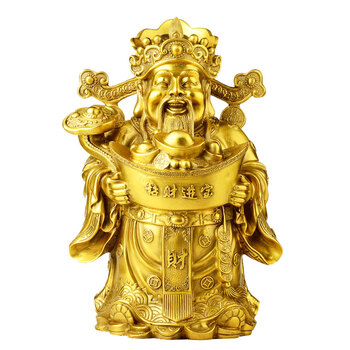 宝泰祥铜元宝财神爷文财神摆件元宝家居风水店铺供奉装饰品