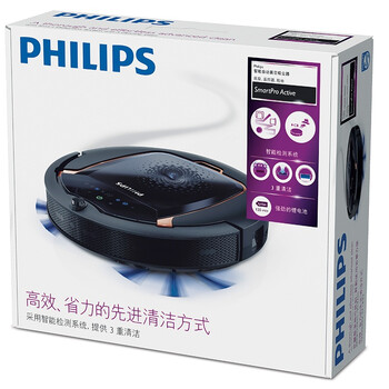 飞利浦(PHILIPS)智能扫地机器人FC8820/82可擦地吸尘器