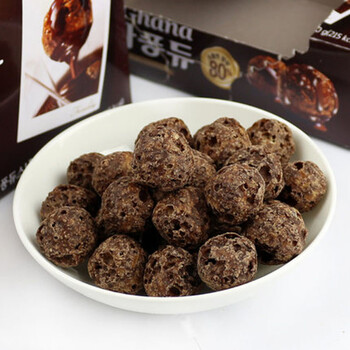 美食特产 零食特产 韩国原装进口 乐天加纳巧克力泡芙球 儿童宝宝办公