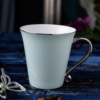 领券】 浅黄蓝-单杯 2杯2碟2勺( 礼盒