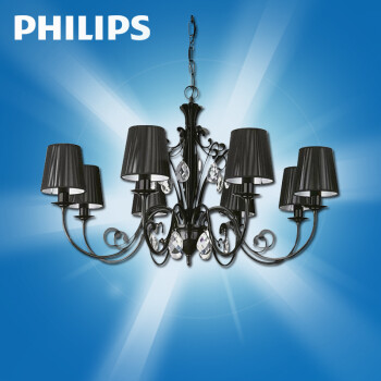 
                                        飞利浦(Philips) 花灯 水晶五头吊灯 不含光源36421  黑色（白色）可选 白色5头                