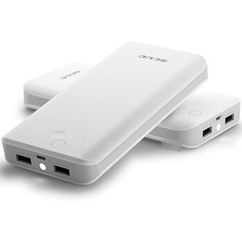 
                                        飞毛腿 GL20000 LED灯 移动电源/充电宝 20000毫安 灰色 双USB输出 适用于苹果/三星/华为/小米                