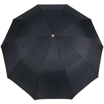 
                                        天堂伞 加大双层防风雨伞加固双人钢骨折叠商务晴雨伞广告伞 可印刷印字文字logo 黑色                