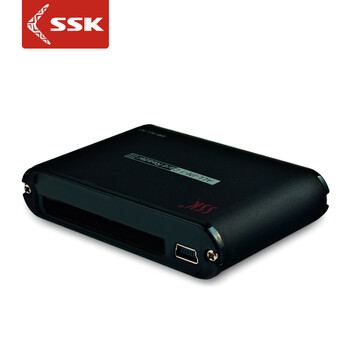 SSK飚王 SCRM025 机器人多合一功能读卡器 金属 支持SD\CF\TF等手机相机卡
