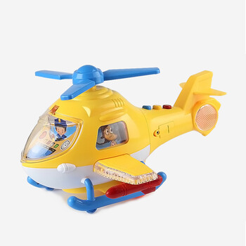 林达 耐摔儿童玩具车宝宝飞机直升机玩具惯性模型男孩音乐故事灯光