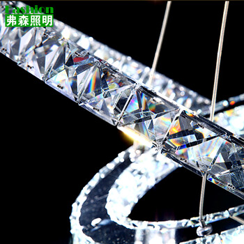 
                                        弗森照明 个性时尚水晶灯吊灯客厅灯吸顶灯卧室灯3210 单圈200 圆形                