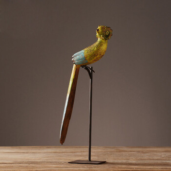 客厅摆件家居饰品 酒柜玄关样板房软装饰品 多彩鸟摆件 a款(长宽高
