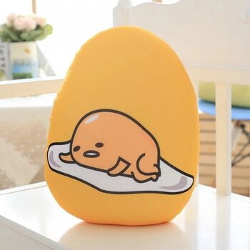 日本懒蛋蛋泡沫粒子抱枕蛋黄君公仔毛绒玩具靠垫创意礼物女 蛋黄趴 25