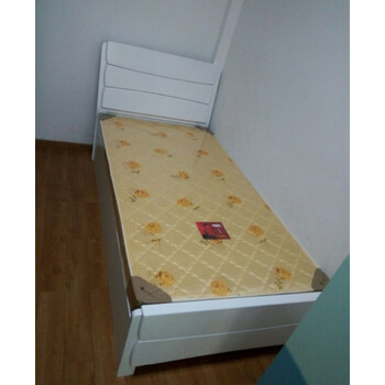 2米橡木床1.35米小木床新中式一米宽单人床1.5米 白色 1200mm*2000mm