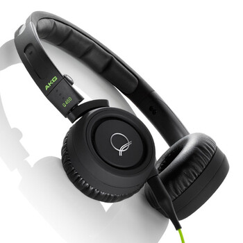 AKG Q460 立体声头戴式耳机 折叠便携式耳机 支持苹果手机通话耳机 黑色
