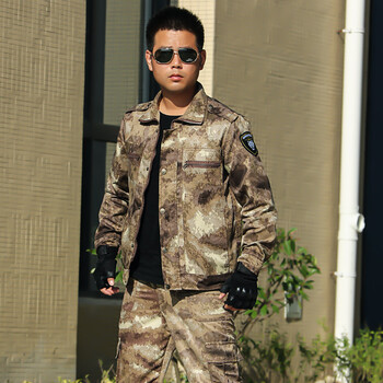 盾郎迷彩服套装男特种兵战术作训服军装 工作服军训服装军迷服装 废墟
