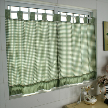 厨房短窗帘布短帘成品半遮光卧室阳台半帘飘窗定制隔断帘帘子 睿荷田