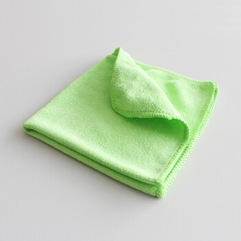超细纤维抹布 1条装 加厚吸水快不掉毛 家居清洁抹布 绿色 35x35cm